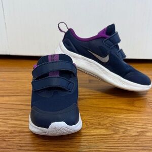 Kids Navy and Purple Athletic Shoes